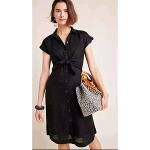 Anthropologie Linen Western Dress